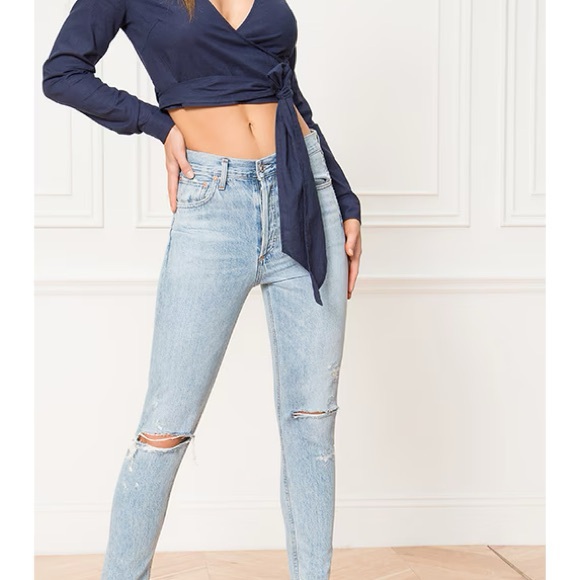 AGOLDE JAMIE high rise in Shakedown jeans REVOVLE - Picture 3 of 4